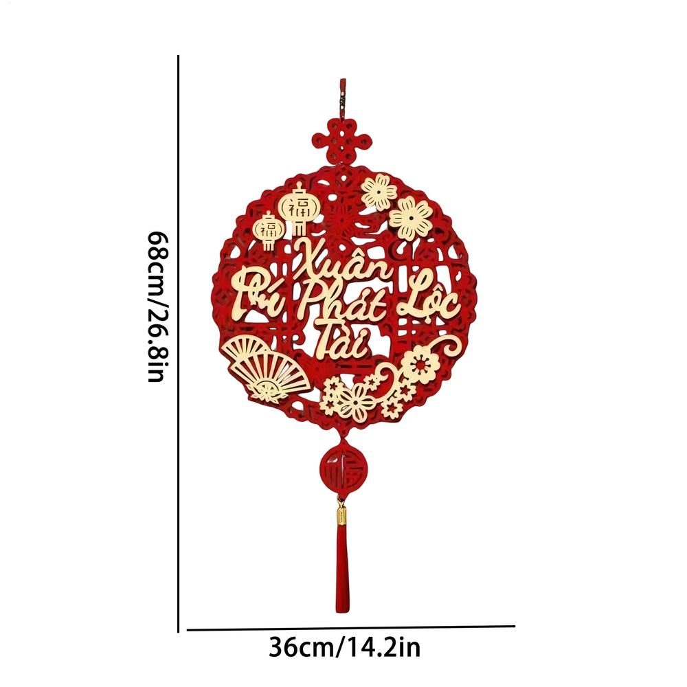 

2026 Wall Couplets Decorations Vietnamese Decorations Festival Pendants with Tassel for Home Living Room Festival Events красный