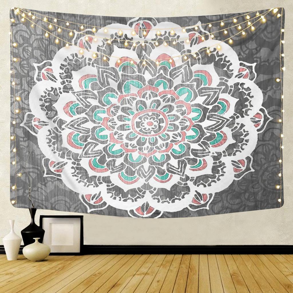 Large Mandala Pattern Indian Tapestry Wall Hanging Decoration Bohemian Beach Towel Polyester Thin Blanket Yoga Shawl Travel  Mat