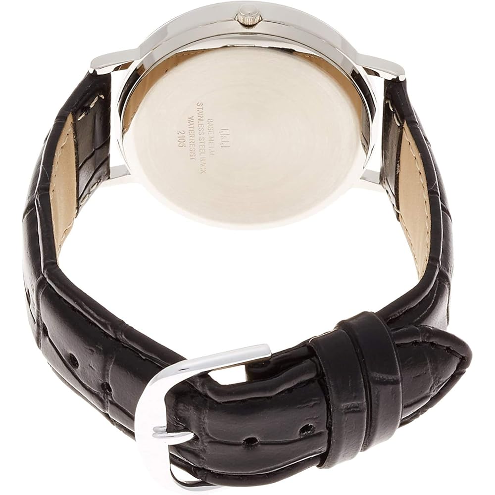 Citizen Q&Q Analog Waterproof Watch Date Day Leather Strap A202-304 Men's White