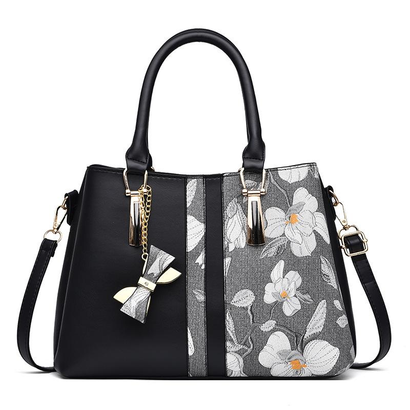 Persalized Embroidered Middle-aged Mother Bag Large Capacity Handbag New Fashi Shoulder Bag