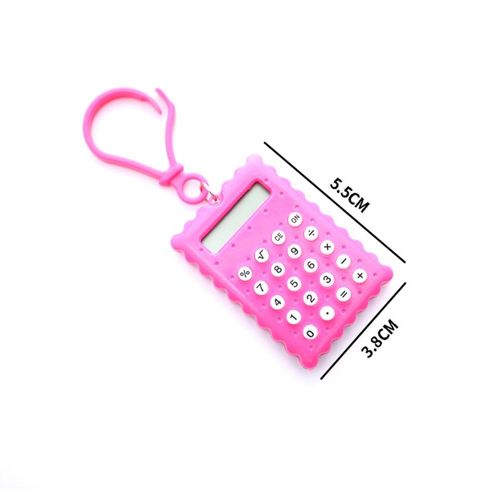 Battery Student Biscuit Shaped Calculator Calculator Keyring Electronic Calculator Stationery