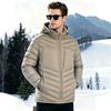 Outdoor Lightweight Puffer Jacket Men's Hooded Insulated Thermal Puffy Winter Heated Parkas Men New Outerwear Padded Parka Coats