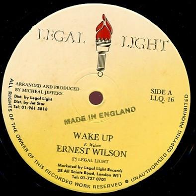 

12inch Record ERNEST WILSON - Wake Up LLQ16 Legal Light UK Reggae, Ska & Dub Used