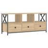 VidaXL TV Cabinet Sonoma Oak 102x33x45 Cm Engineered Wood and Iron 831789