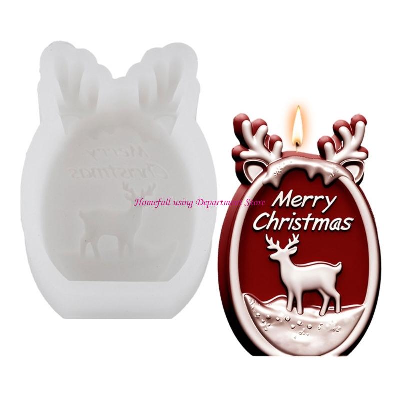 Reindeer Silicone Mold For Candle Soap Christmas Home Decoration