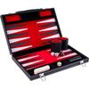 Board Game - ENGELHART - Backgammon 38 Cm - Felt and Faux Leather - Complete Set - 2 Players or More