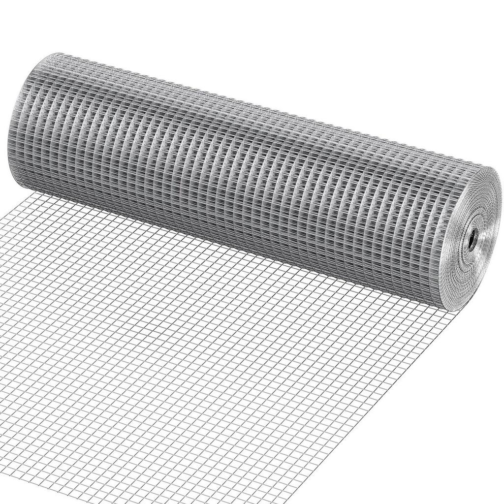 Hardware Cloth, 1/2 inch 24in x 50 ft 19 Gauge, Hot Dipped Galvanized Wire Mesh Roll, Chicken Wire Fencing, Wire Mesh for Rabbit Cages, Garden, Small