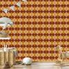 Autumn Plaid Wallpaper Orange, Gold, Red and Burgundy 50x1000