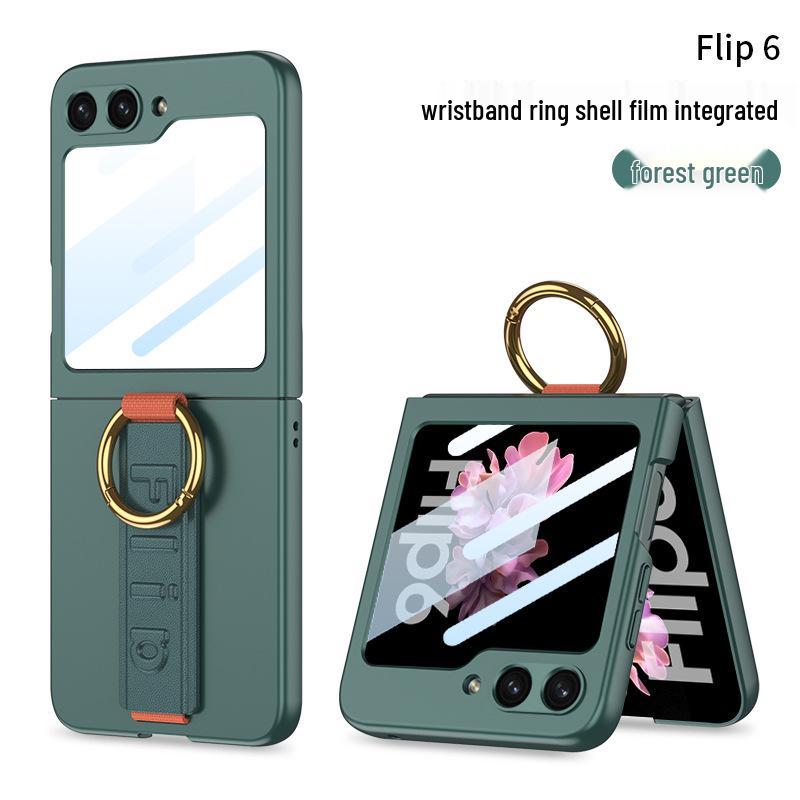 Samsung Flip6 Case: Ultra-Thin, Drop-Proof with Finger Ring & Wrist Strap