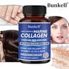Bunkell Deniz Kolajeni Kapsülleri, Hidrolize Tip 1, Yüksek Mukavemet 2400mg, Biyotin, Hyaluronik Asit, C, D3, B12 Vitaminleri ile, 120 Kapsül