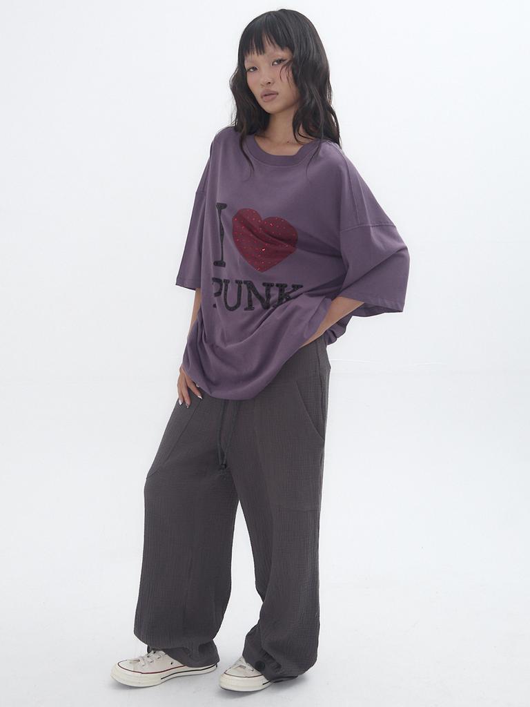 Igseupaieodeugeol Buttons Easy Pants Charcoal