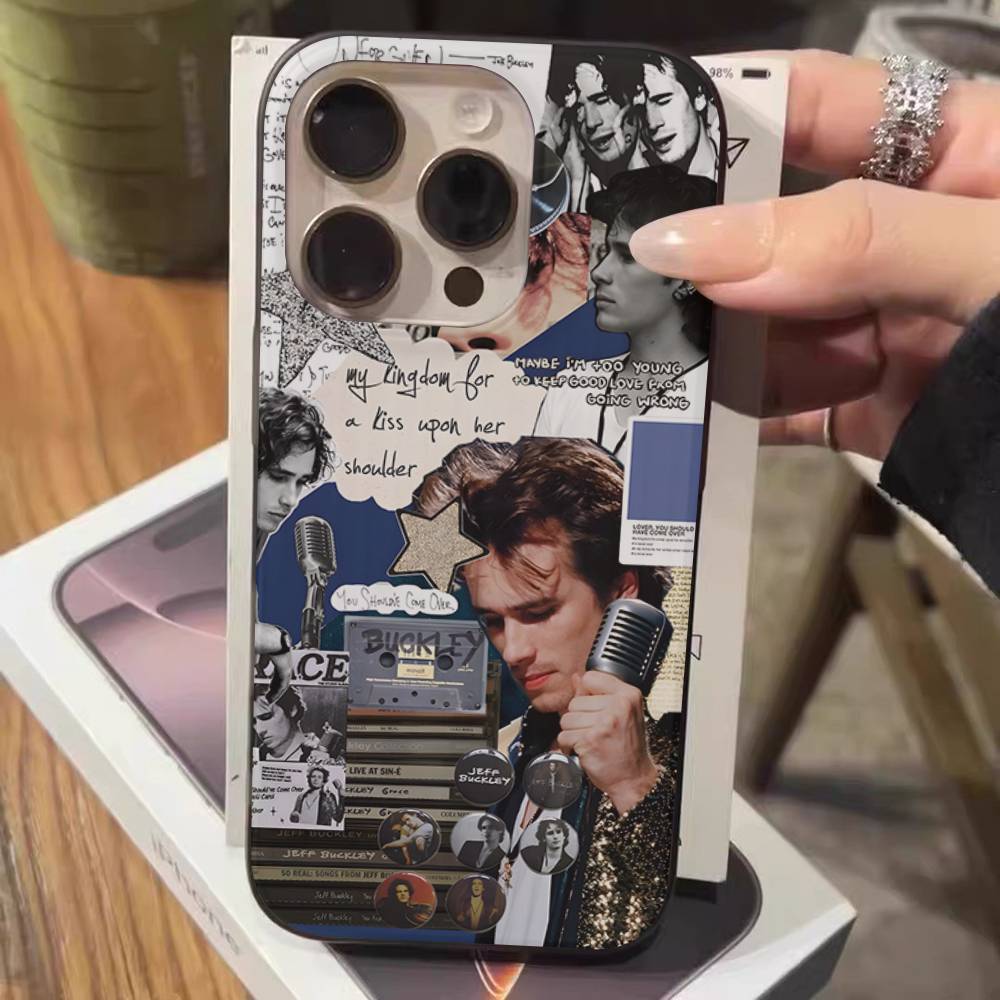 J-Jeff B-Buckley For IPhone 16 15 11 12 13 14 17 Pro Max PLUS Pro Soft Corrugated Silicone Back Phone Case