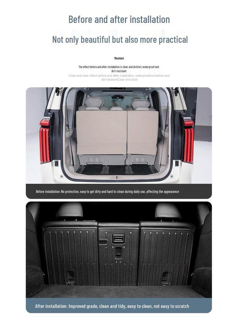 Fits 24 Wei Alpine car models: Custom TPE trunk mats & seat back cushions.