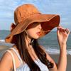Women's Summer Sun Hat - Wide Brim Uv Protection  Bow Accent  Versatile Fashion Sun Hat  Face Covering Bucket Hat