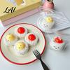 Simulated Rice Ball Toy Yolk Squeeze Toy Smiling Cartoon Dumpling Sensory Stress Relief Slow Rebound Fake Food