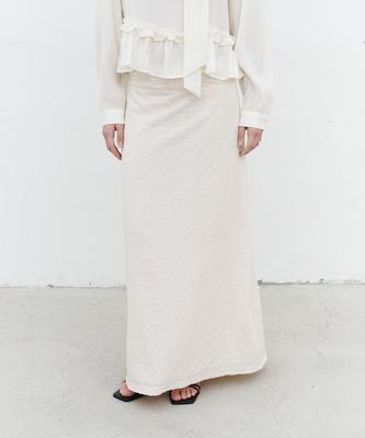 Bikomelli Sharon Lace Maxi Skirt_Ivory
