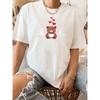 European Size Women'S Short Sleeve Heart Bear Print Round Neck Casual Elegant Romantic Summer T-Shirt | Fashion Commuting Vacation Daily Casual Top