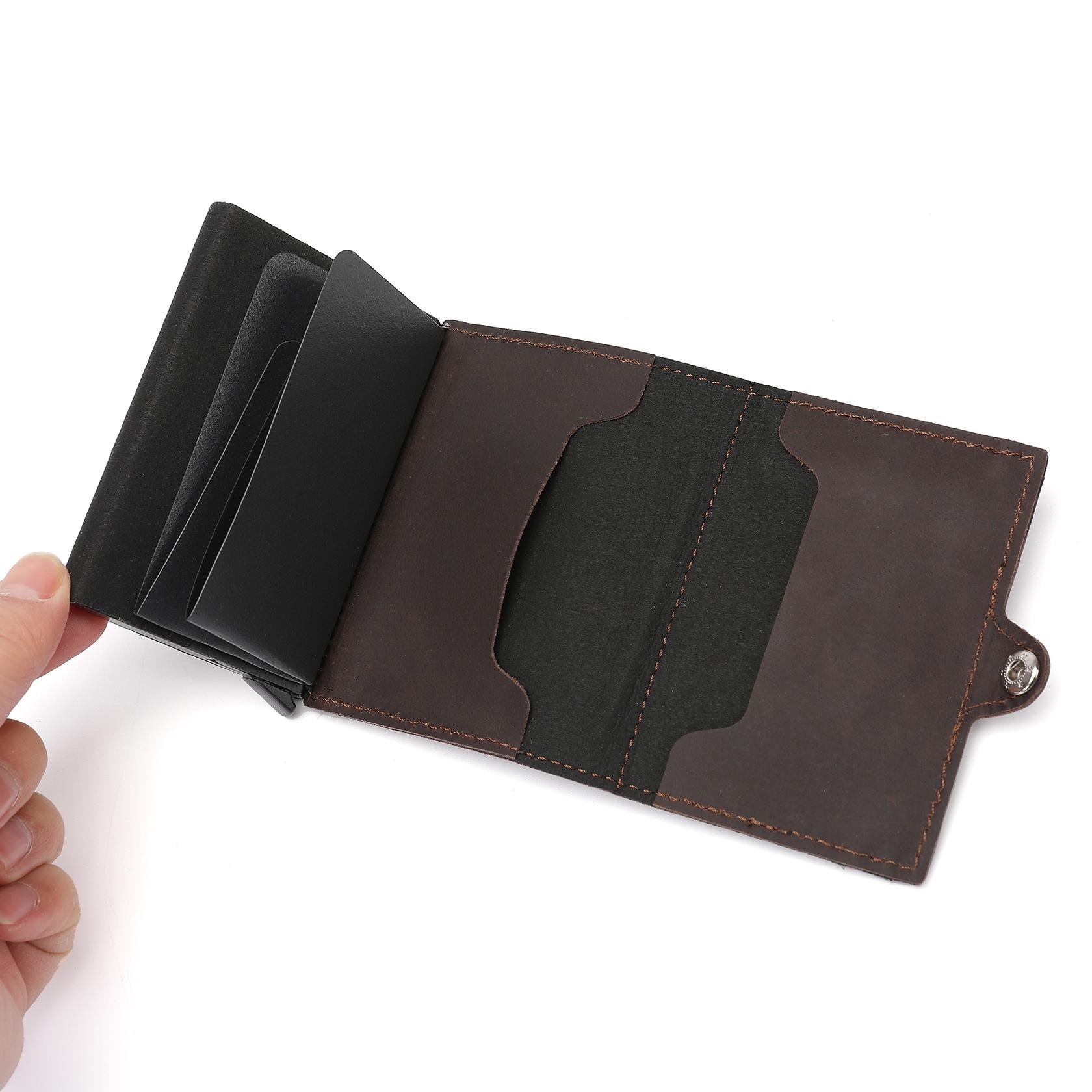 Кошельки Rfid для мужчин с держателем Airtags из натуральной кожи Держатель кредитной — фото 6