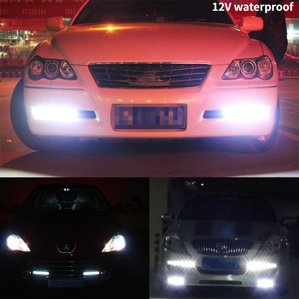 6LED DRL Daytime Running Lights 12V Super Bright Flexible Waterproof Car Auto Motorcycle Light Assembly Driving Fog Light
