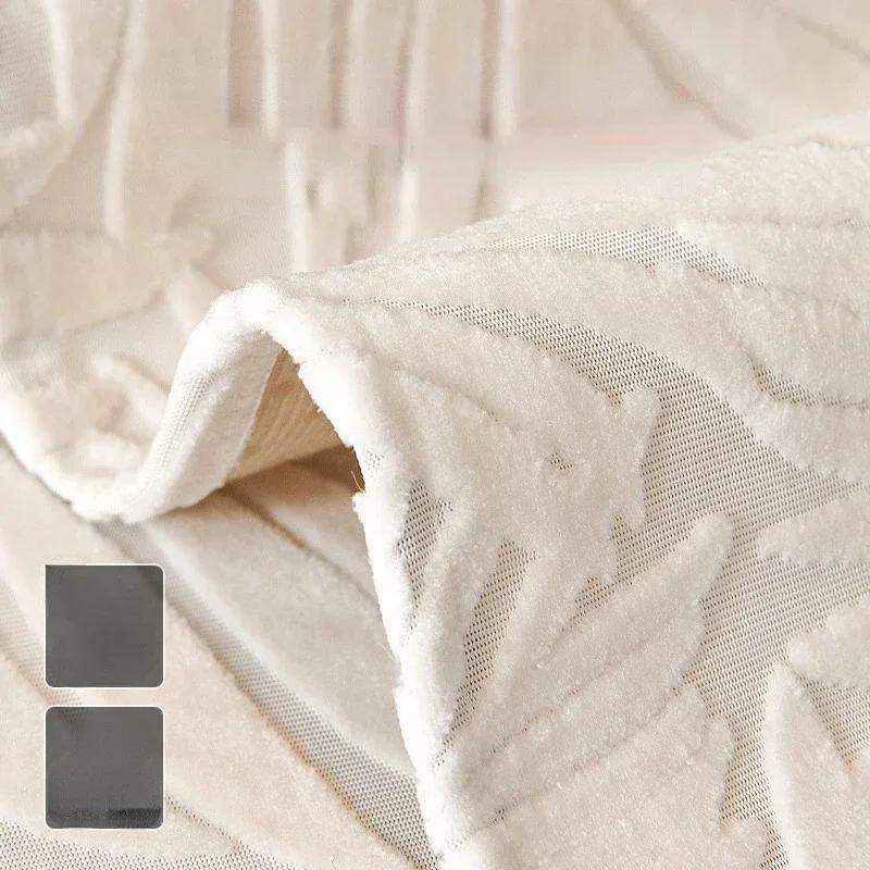 Four Seasons Universal New Jacquard Plush Non-Slip Cushion Simple Solid Color Sofa Cover Cover Cloth Towel Luxury Sofa Cushion