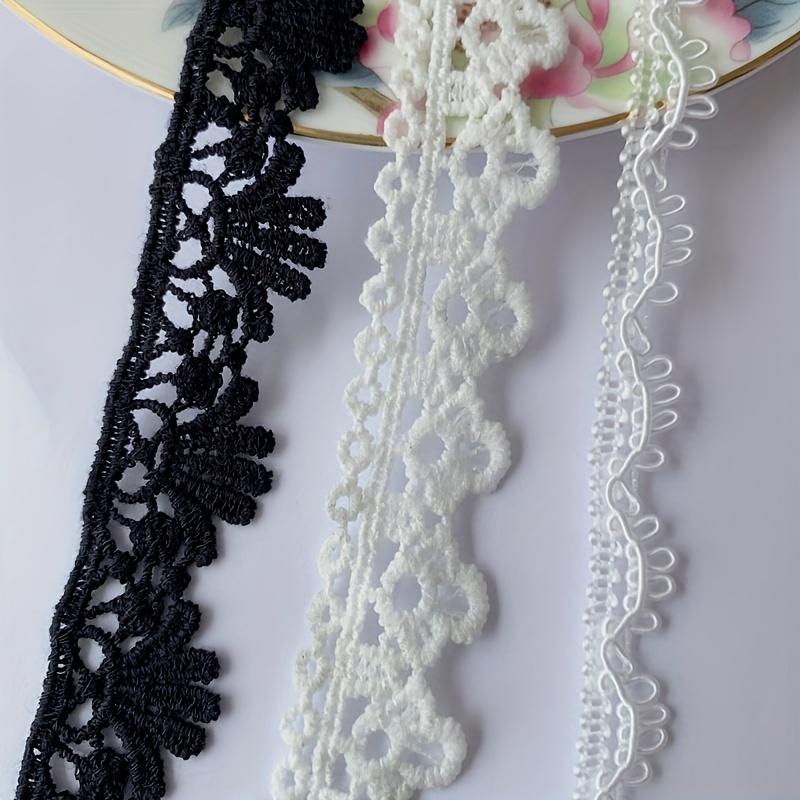 118,11 Zoll/9,84 Fuß pro Tasche, schwarz-weißer Spitzenbesatz, Kleidungsstoff, Nähzubehör, Tausendfüßler-Bänder, handgefertigt, DIY-Handwerk, Vorhang, Tasche, Schuhdekoration