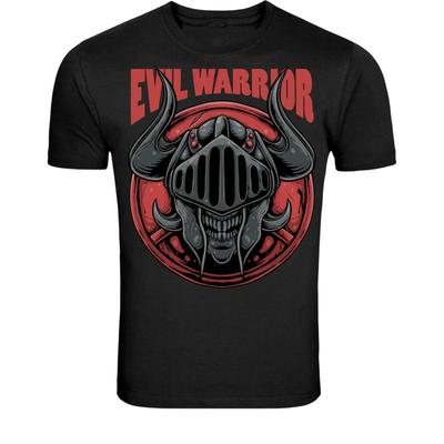 Evil Warrior Skull Helmet T-Shirt - Dark Fantasy Knight Graphic