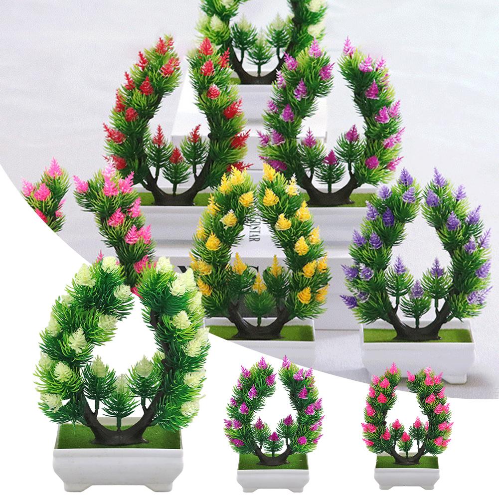 Plastic Artificial Bonsai Restaurants Weddings 22*12cm