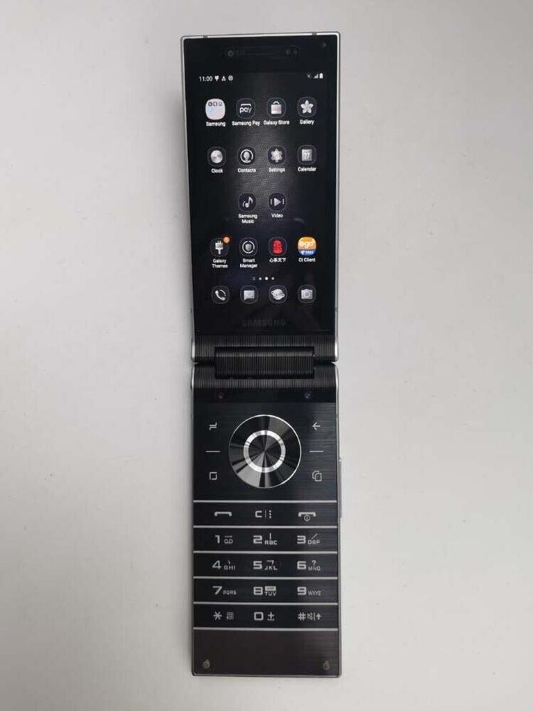 Восстановленный Samsung Galaxy W2019 Оригинальный Dual Sim 256 ГБ 4G Android Разблокированный Раскладушка Смартфон