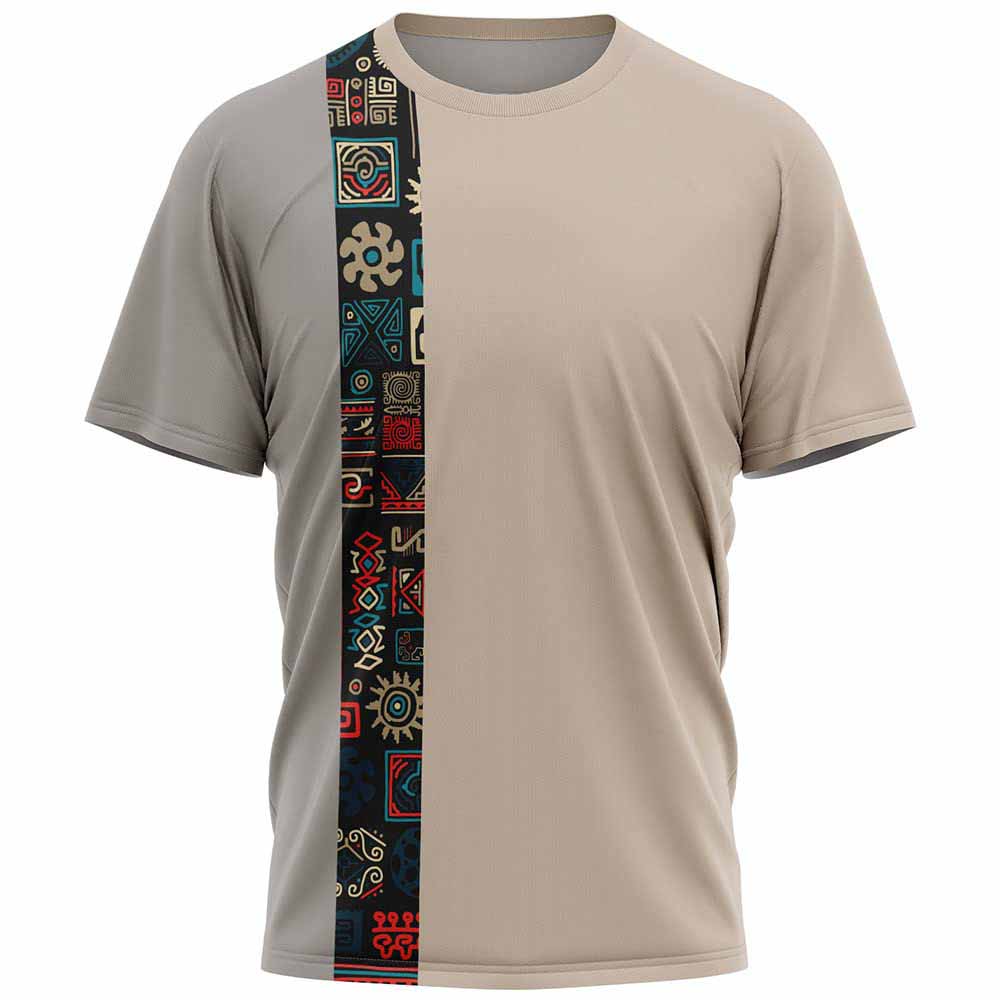 Vintage African Style Ethnic Tribal 3D Print Oversized T-shirts Summer Round Neck Fashionable Casual Short Sleeved Men's T-shirts