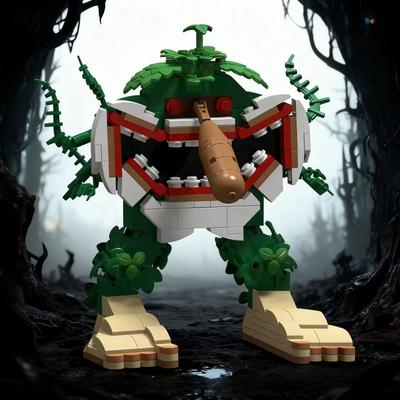 Italienische Brainrot Horror Figur Baustein Spielzeug Tung Tung Tung Sahur Bausteine Tralalelo Tralala Hai Kinder Geburtstagsgeschenke