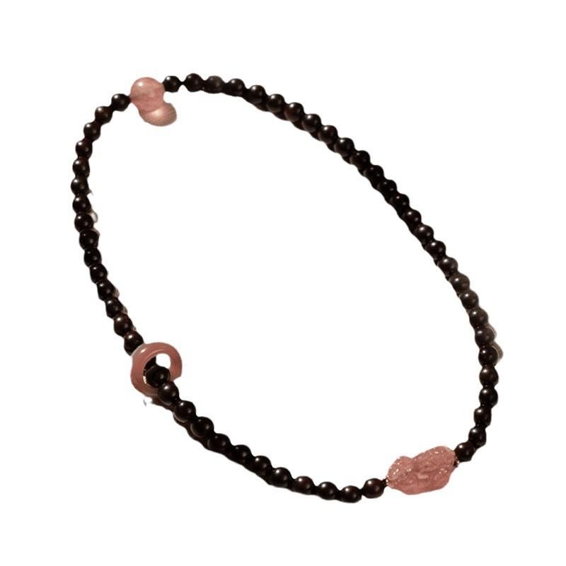 Pterocarpus santalinus DIY Specifications of the Pixiu Bracelet Jewelry0.6Vintage-style prayer beads for men and women