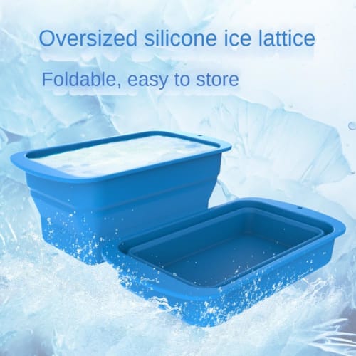 Swagell 2-Piece Ice Block Mold, Extra Large, for Ice Baths, Cold Plunge Tub Chillers, Collapsible and Stackable Silicone Ice Trays, Durable, Easy to I