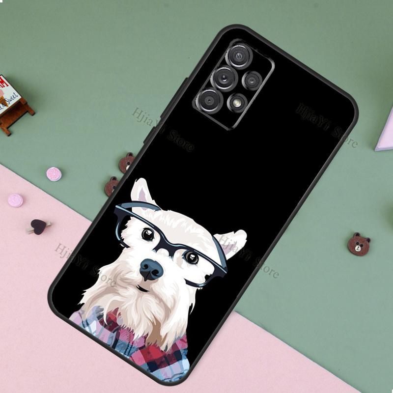 Cartoon schnauzer dog Fundas For Samsung A53 A33 A23 A13 A73 A12 A22 A32 A42 A52 A72 A50 A51 A71 A14 A34 A54 Case