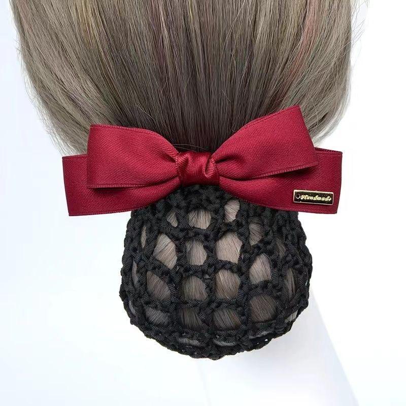 Professional Hair Net Bowknot Clip for Nurses and Flight Attendants