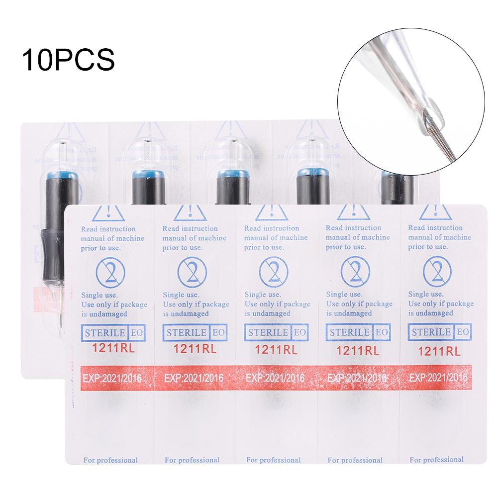 10pcs Disposable Semi Permanent Makeup Tattoo Cartridge Needles RL RM M1 RS for Makeup Machine