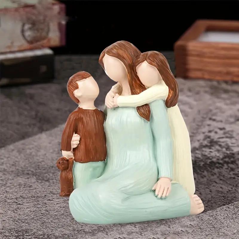 Hot-selling mother son daughter character statue warm family home decoration mother's day women's day gift