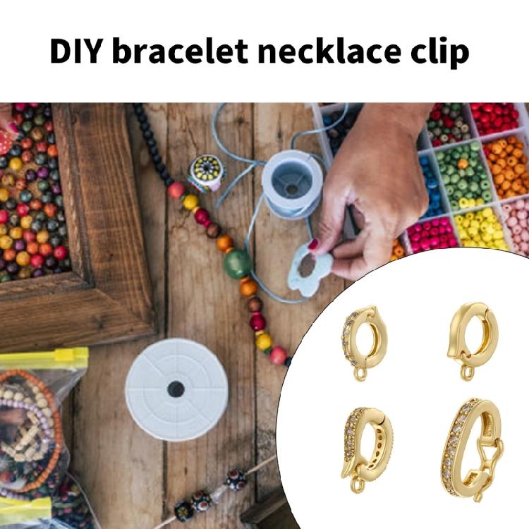 Multipurpose Clasp With Sturdy Brass Cubic Zirconia Detailing Necklace and Bracelet Enhancer Connectors Daily Use