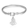 Trendy European Heart Horseshoe Bracelet: Personalized 14MM Titanium Steel Gift for Women