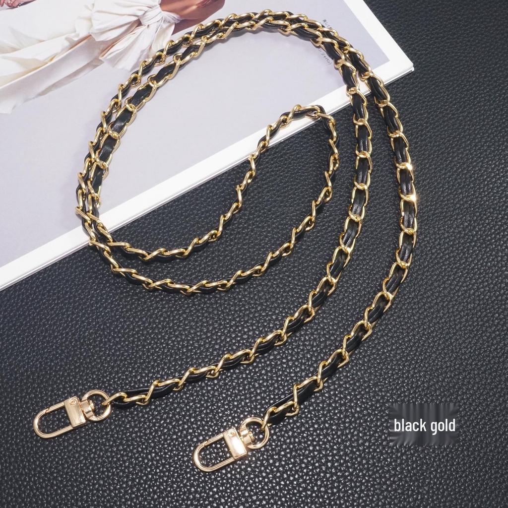 Summer Leather Crossbody Chain Strap for Backpacks and Bags - DIY Shoulder Strap & Metal Lanyard