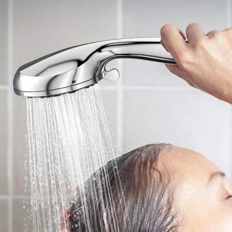 6 Function Shower Head With Electroplated Finish For Modern Bathroom ABS Handheld Shower Sprayer