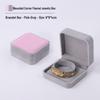 Pink Velvet Jewelry Box with Rounded Corners for Earrings, Bracelets, Rings, and Gifts