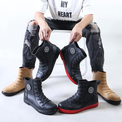 Men's Fashionable Rain Boots Waterproof Short-tube Anti-slip Rain Casual