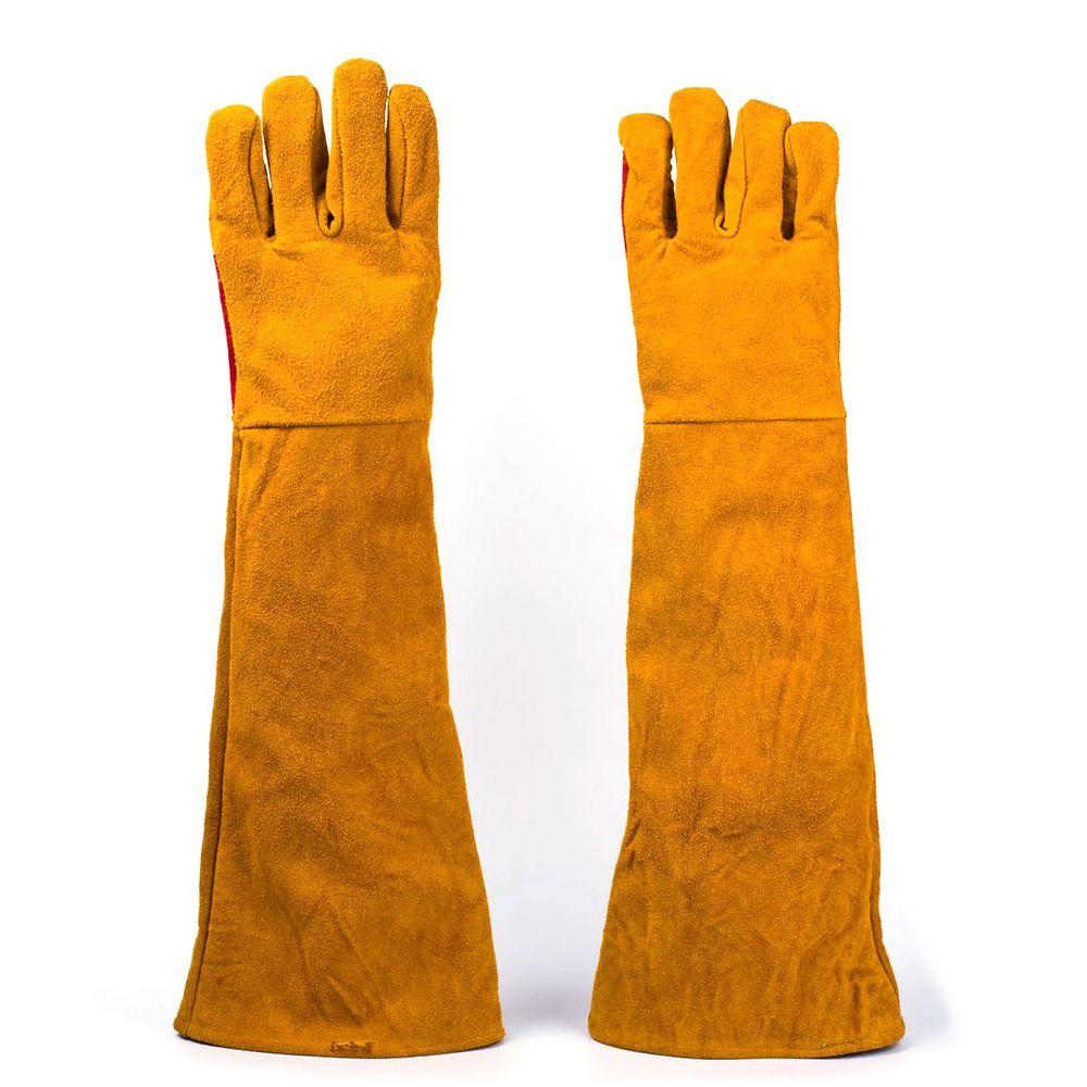 Fire Resistant Animal Handling BBQ Soldering Accessory Welding Gauntlets Works Gloves Welding Glove