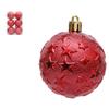 6pcs 6cm Star Christmas Balls Set Colorful Xmas Tree Pendants  Home New Year Gift