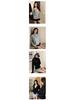Grauer Kapuzen-Cardigan im koreanischen Stil für Damen, schmale Passform, lange Ärmel, tailliert, vielseitige Jacke
