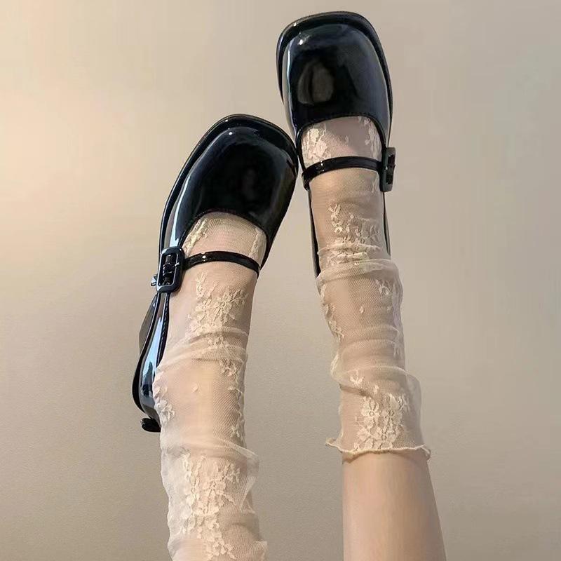 Breathable Lace Mesh Stockings: Retro Japanese Lolita JK Style Socks for Women