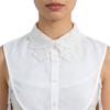 Abnehmbarer Spitzenkragen mit floraler Stickerei Falscher Kragen Stilvolles Halsstück Halbe Hemden Blusen Oberteile Modeaccessoires