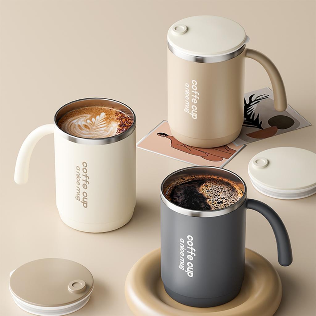 500ML Thermal Cup  304 Stainless Steel Double-layer Coffee Mug Cold And Hot Resistant Water Cup Sealed Milk Coffee Cup Drinkware