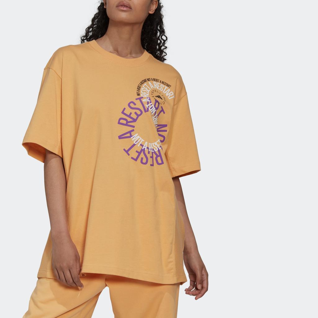adidas T Shirt Unisex Amber Yellow IB5882