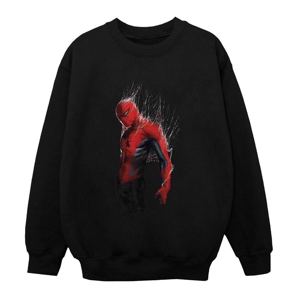 Marvel Mens Spider-Man Web Wrap Sweatshirt